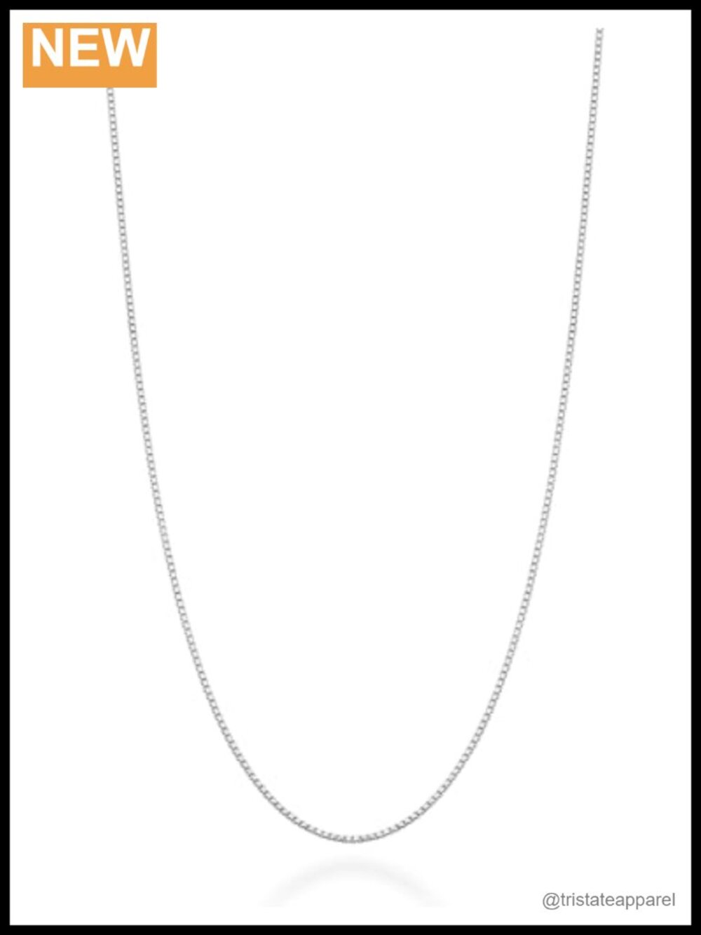 Italian 925 Sterling Silver 1mm Box Chain Necklace 20 Inch